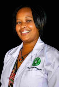 Dr. Mukuhi Ng’ang’a speaking on breast cancer care