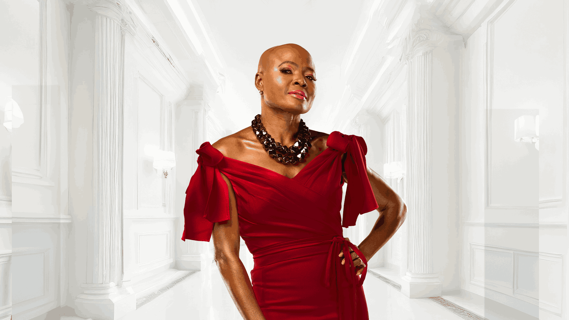 Dr Catherine Masitsa, luxury lifestyle entrepreneur and reality TV star, speaking at a Nairobi event