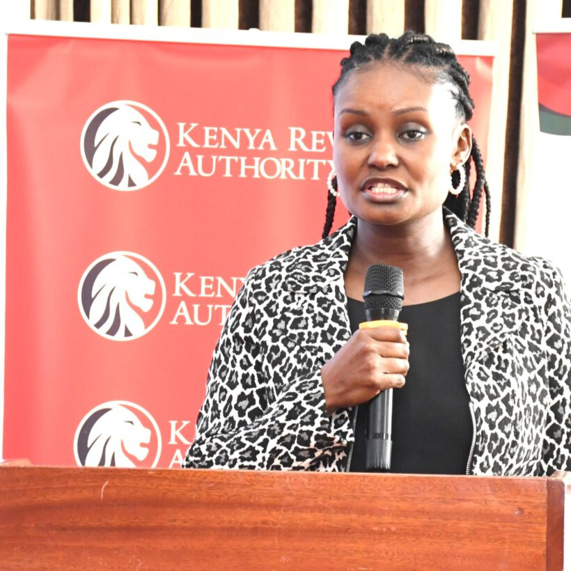 Patience Njau, Deputy Commissioner for Taxpayer Experience at the Kenya Revenue Authority (KRA), speaking during a press briefing.