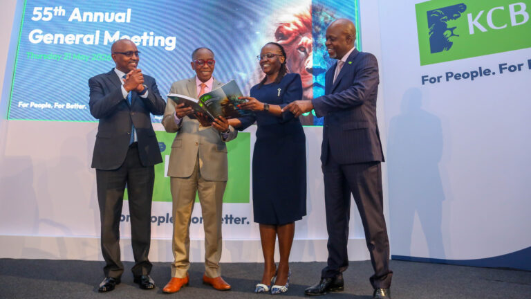 KCB Group executives at the 55th Annual General Meeting in Nairobi