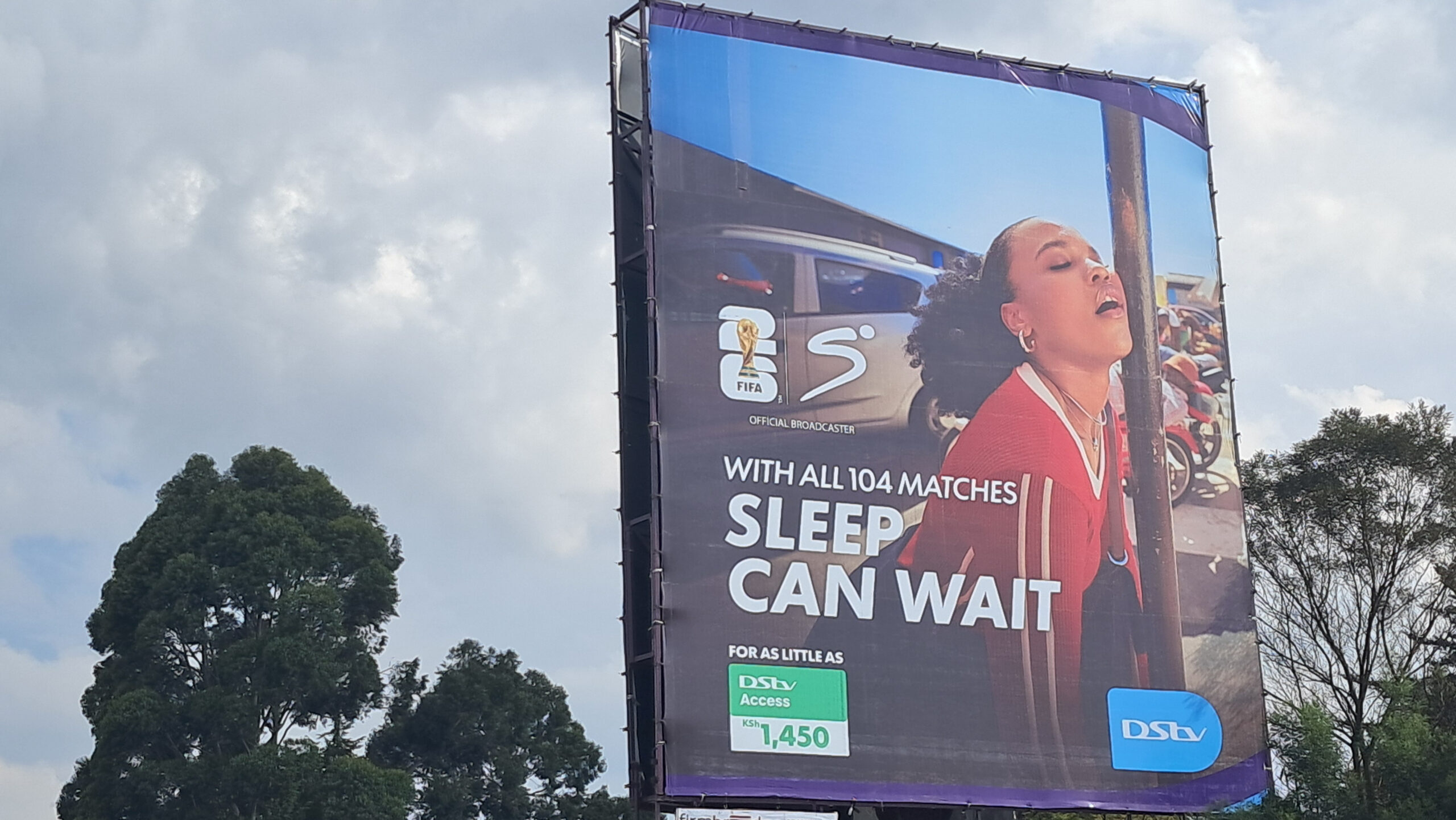 DStv FIFA World Cup 2026 Billboard — "Sleep Can Wait"
