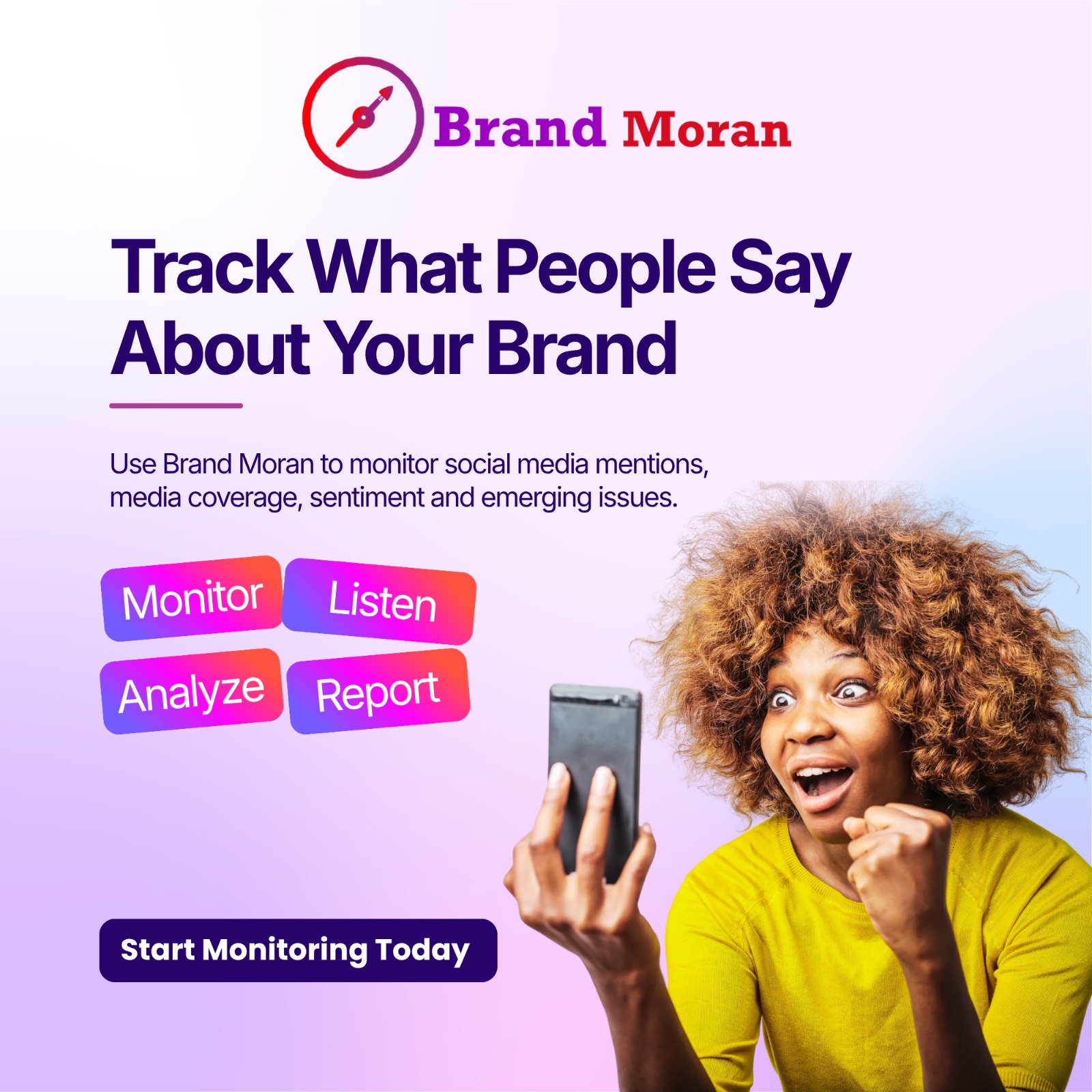 Brand Moran — track what people say about your brand