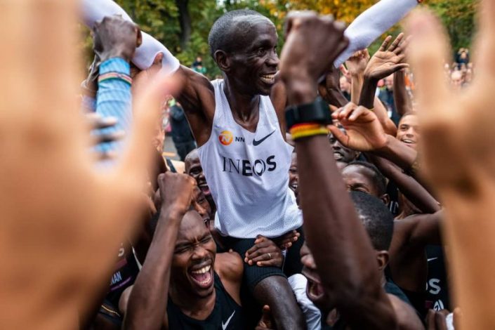 Eliud Kipchoge breaks two-hour marathon barrier