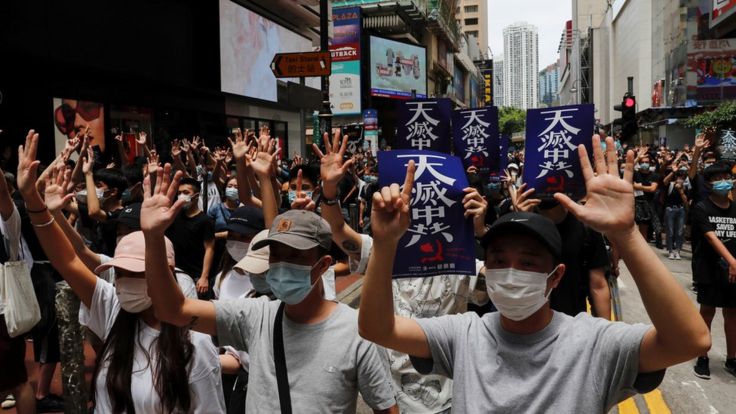 Protest against China’s security plan 
