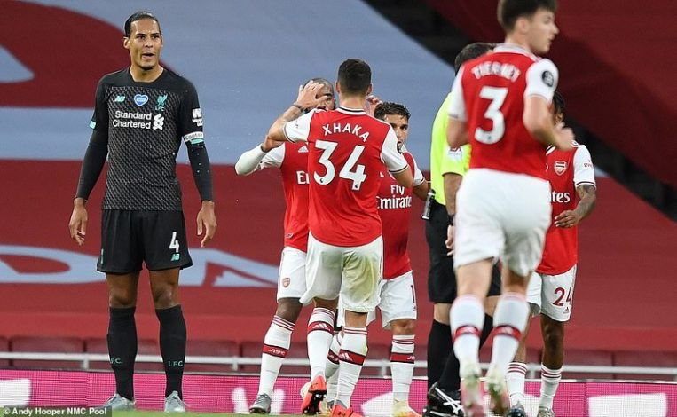 Arsenal GUN Liverpool thanks to errors by Alisson and Virgil van Dijk 