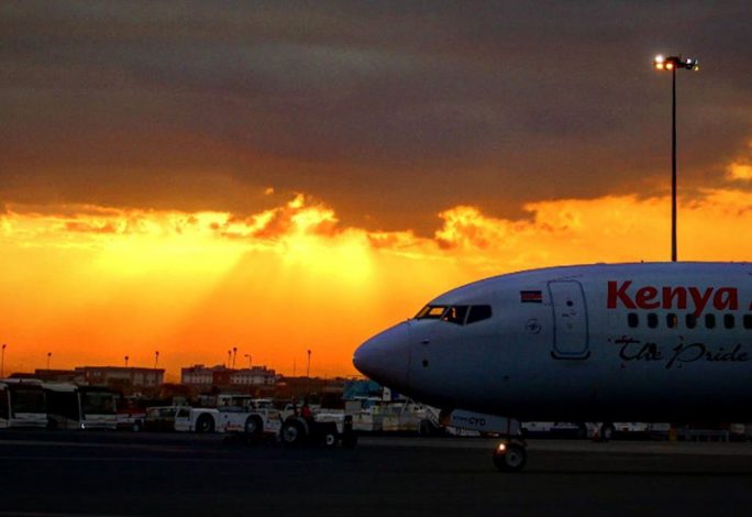 Kenya Airways operates a fleet of Boeing and Embraer planes.