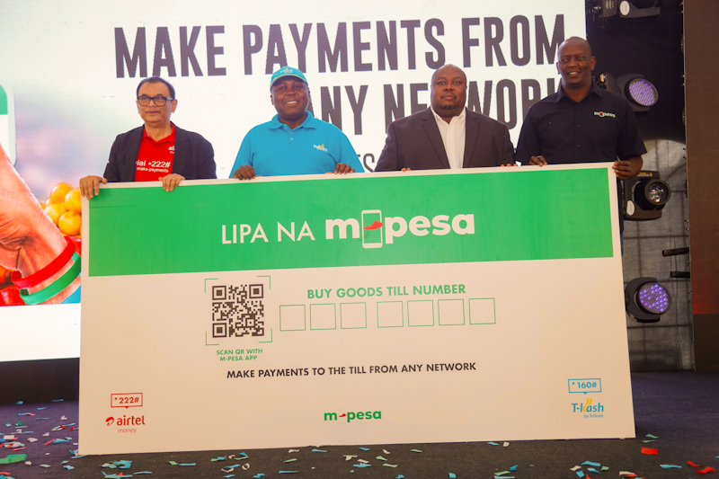 L-R: Airtel MD and CEO Prasanta Das Sarma, Telkom Kenya CEO Mugo Kibati and M-Pesa Africa MD Sitoyo Lopokoiyit. The Kenya Revenue Authority (KRA) has dismissed a fake message that claims the authority is taxing till numbers. 