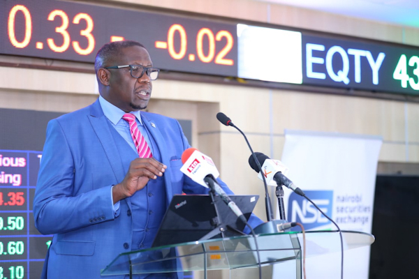 Mr Geoffrey Odundo NSE Chief Executive. The Nairobi Securities Exchange (NSE) has reported a 4.5% increase in total income, rising from 361.1 million shillings in H1 2022 to 377.3 million shillings in H1 2023.