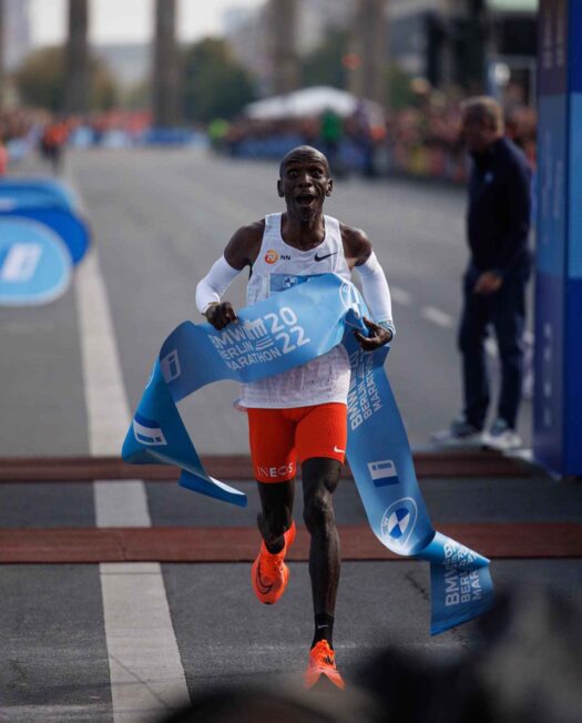 Kenya's Eliud Kipchoge shattered his own marathon world record on Sunday, winning the Berlin race with a time of 2:01.09