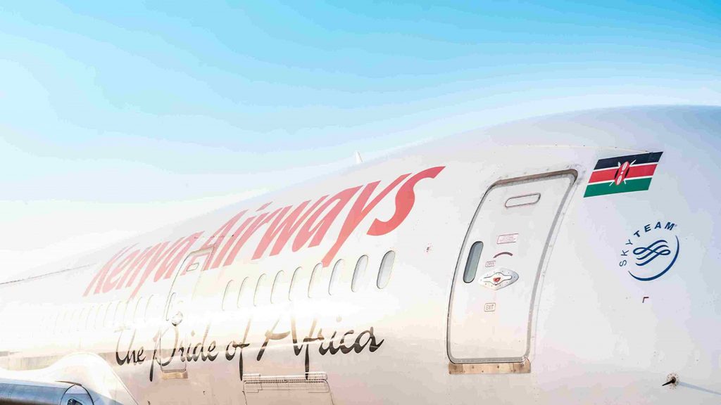 Kenya Airways planes at the Jomo Kenyatta International Airport