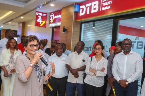 Diamond Trust Bank Chief Executive Nasim Mohamed Devji during the opening of their 66th branch at Likoni Mall in Mombasa.