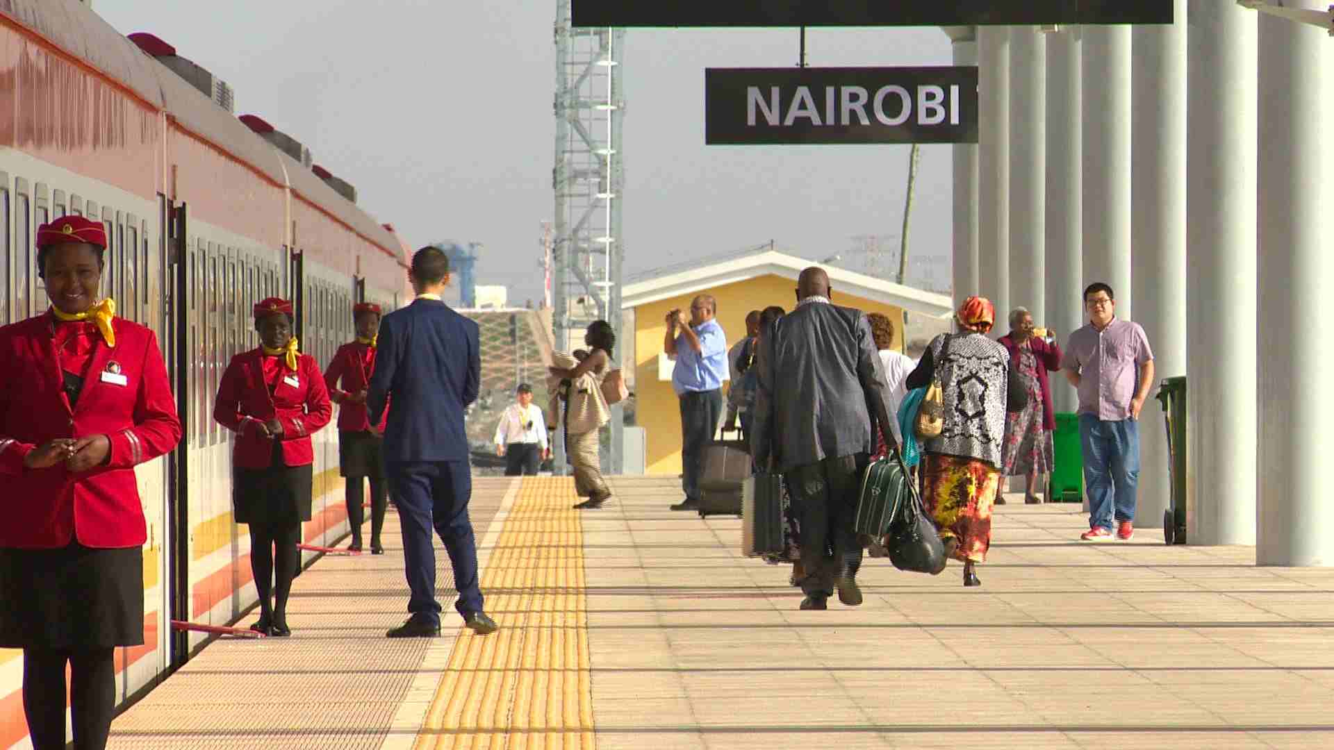 Madaraka Express station in Nairobi.