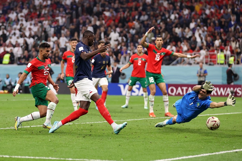 France fought off a spirited Morocco side to book an epic clash against Argentina in the World Cup finals.