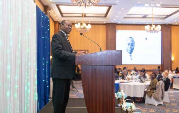 Justice Joel Ngugi delivering his acceptance speech during the Jurist of the Year 2022 Award ceremony by ICJ Kenya