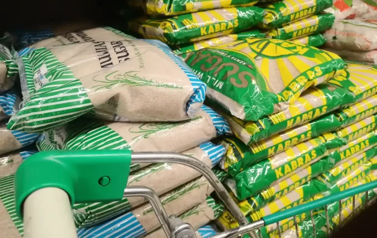 Packaged sugar brands in a Kenyan supermarket