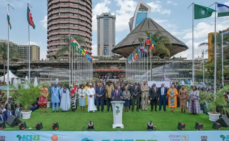 President William Ruto at the Kenya International Convention Centre, Nairobi host for Africa Climate Summit and Africa Climate Week. Kenya and the EU finalize a trade deal, the Economic Partnership Agreement that will boost trade and investment, as well as sustainability and development cooperation
