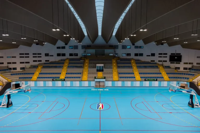 The 2024 Basketball Africa Combine basketball court in Rabat Morrocco