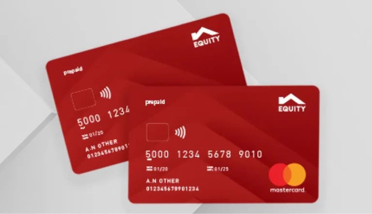Sample design look of an Equity Prepaid Card