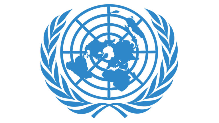 The United Nations logo is seen at the United Nations Headquarters in New York. The UN General Assembly has adopted its first ever resolution on Artificial Intelligence. Ensuring safe, secure and trustworthy AI systems is in all our interest.