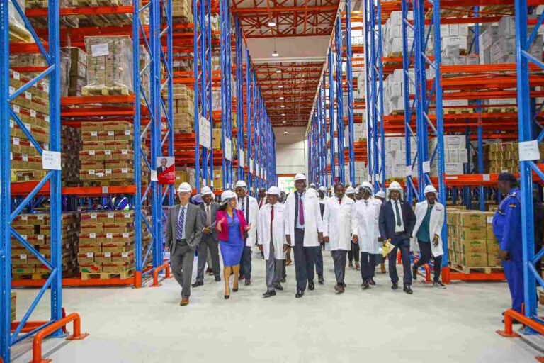 450,000 doses of Subcutaneous Depot Medroxyprogesterone Acetate (DMPA-SC) at the Kenya Medical Supplies Authority (KEMSA) warehouse in Nairobi. DMPA-SC is a user-friendly injectable contraceptive that can be administered by trained individuals, including community health workers and women themselves.