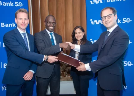 [L-R] Julius Tichelaar [Senior Partner, AfricInvest], George Odo [Senior Partner and MD, AfricInvest East & Southern Africa], Seema Dhanani [Head of Office, Kenya and Coverage Director, East Africa at BII], Maximilian Biswanger [Investment Director, Head of DFS Equity at BII