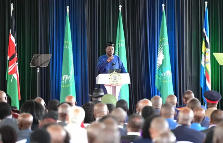 Rt. Hon. Raila Odinga speaking during his official unveiling of his African Union Commission Chairmanship bid by heads of the East Africab Community.