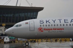 Kenya Airways Boeing 737-800 in the Skyteam Livery