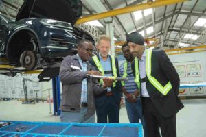 Kenyan and German officials with CFAO MD at KVM plant visit to strengthen automotive cooperation