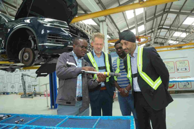 Kenyan and German officials with CFAO MD at KVM plant visit to strengthen automotive cooperation