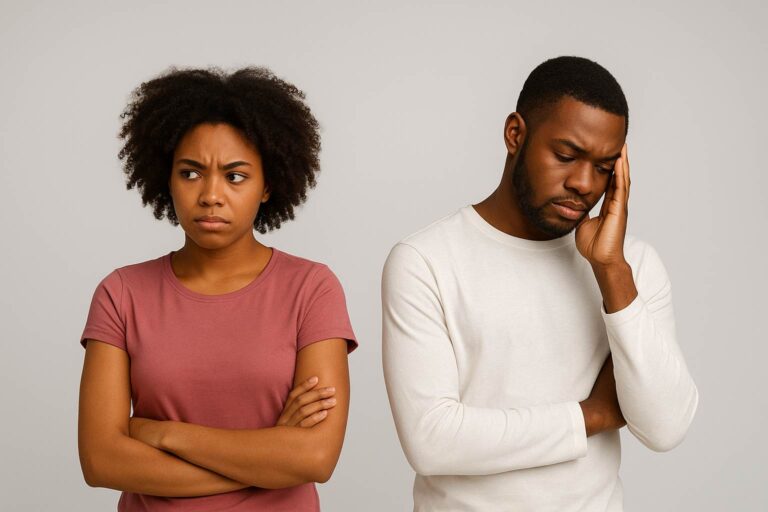 An AI-Generated image showing tension between a couple