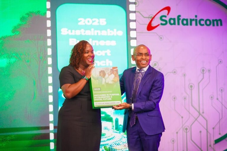 Citizens of the Future: Safaricom’s Bold Vision for Education and Gender Equity Karen Basiye and Peter Ndegwa unveil Safaricom’s 2025 Sustainable Business Report during the official launch event