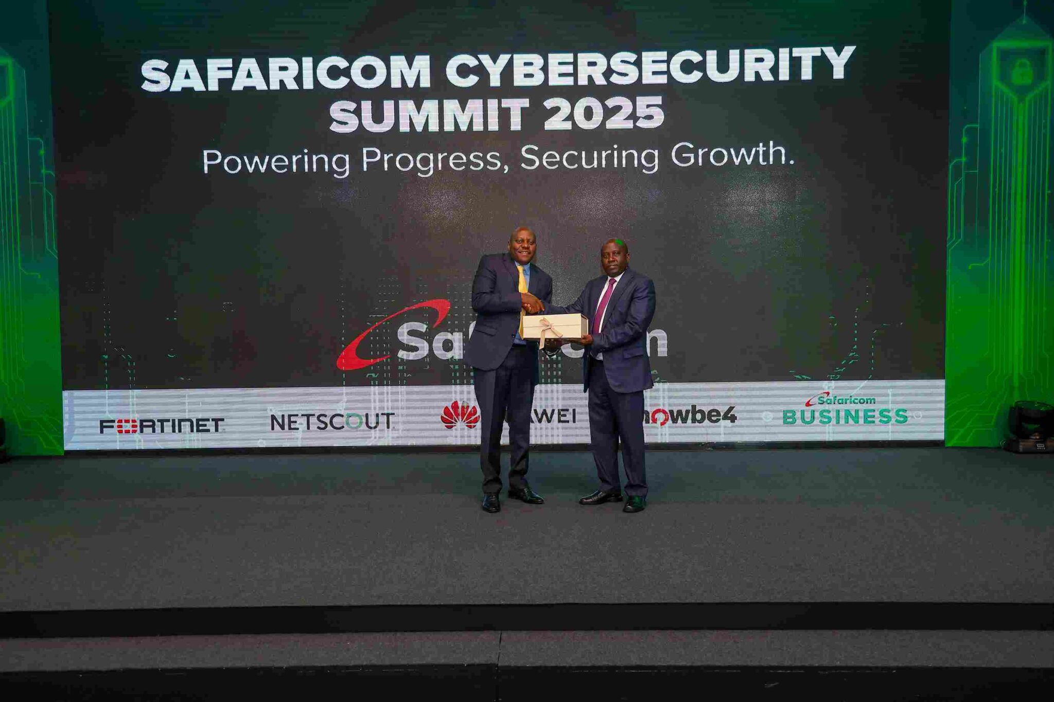 Nicholas Mulila and Engineer John Tanui at Safaricom Cybersecurity Summit 2025