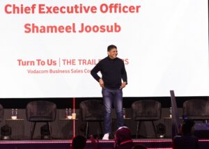 Vodacom CEO Mohamed Joosub speaking during earnings call on M-Pesa and Safaricom strategy