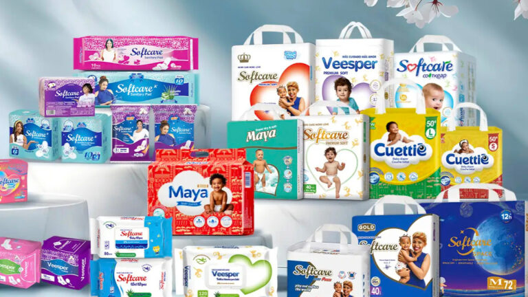 Softcare baby diapers, sanitary pads and wet wipes products sold in Kenya
