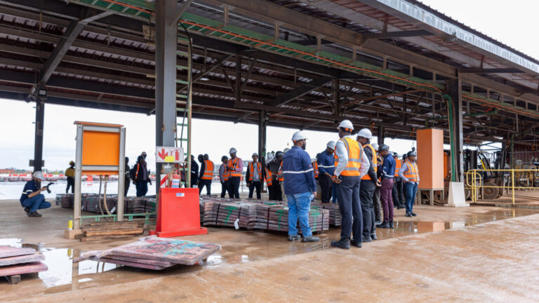 Investors tour the underground mine at Kamoa Copper SA in Lubumbashi during the Equity Group‑led DRC trade mission.