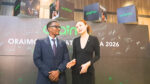 Oraimo Brand Manager Sia Fan and Kenya Product Manager Samwel Njoroge speaking at Innovation Gala 2026 press session in Nairobi