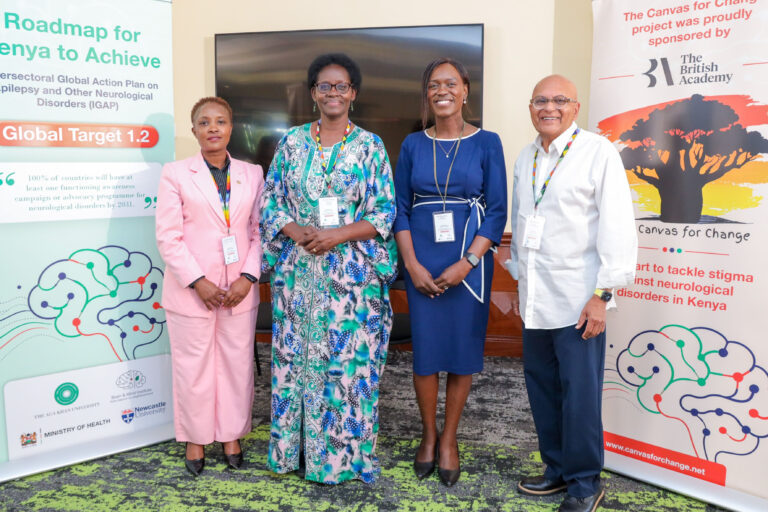 Kenya Launches National Roadmap to Tackle Stigma Around Epilepsy and Neurological Conditions Dr Mercy Karanja, Dorothy Nyong'o, Dr Mary Bitta and Prof Zul Merali at the national roadmap meeting on neurological disorder stigma in Kenya