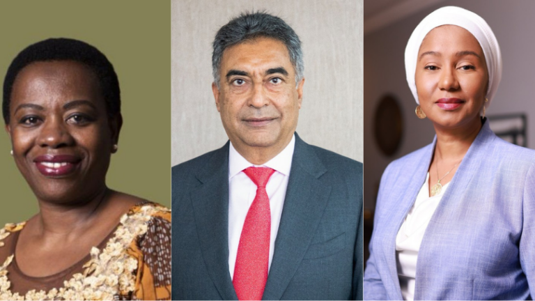 Portrait collage of Dr Monique Nsanzabaganwa, Safia Boly and Jaswinder Bedi, TradeMark Africa's newly appointed board directors