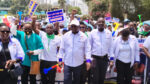 Kenyan nurses and midwives demonstrate in Nairobi during a strike over the 2017 CBA, led by KNUNM union officials.