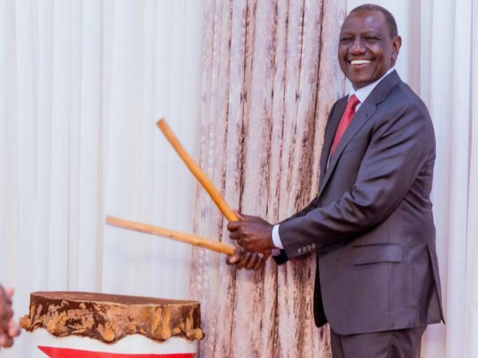 Burundians Queue to Leave Kenya as Ruto Targets Foreign Traders President William Ruto strikes a Burundian ceremonial drum in Nairobi